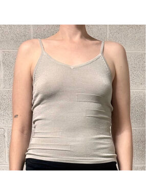 Silver Champagne Shimmer Cami Top Size Small